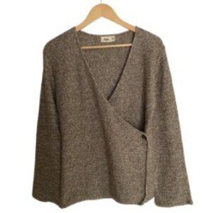 Oona Brown Wrap Sweater M/L
